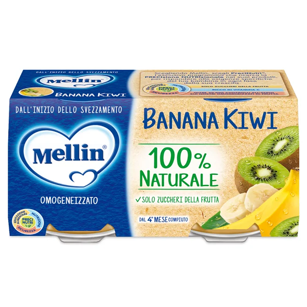Mellin Omogeneizzato Frutta Banana Kiwi 2x100 gr