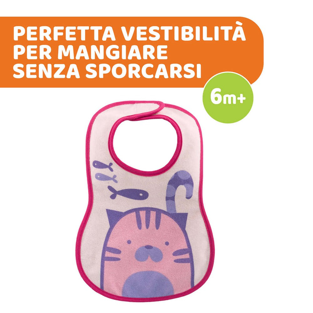 Chicco Easy Meal Set 2 Bavaglini Pappa Neutri 6+ Mesi