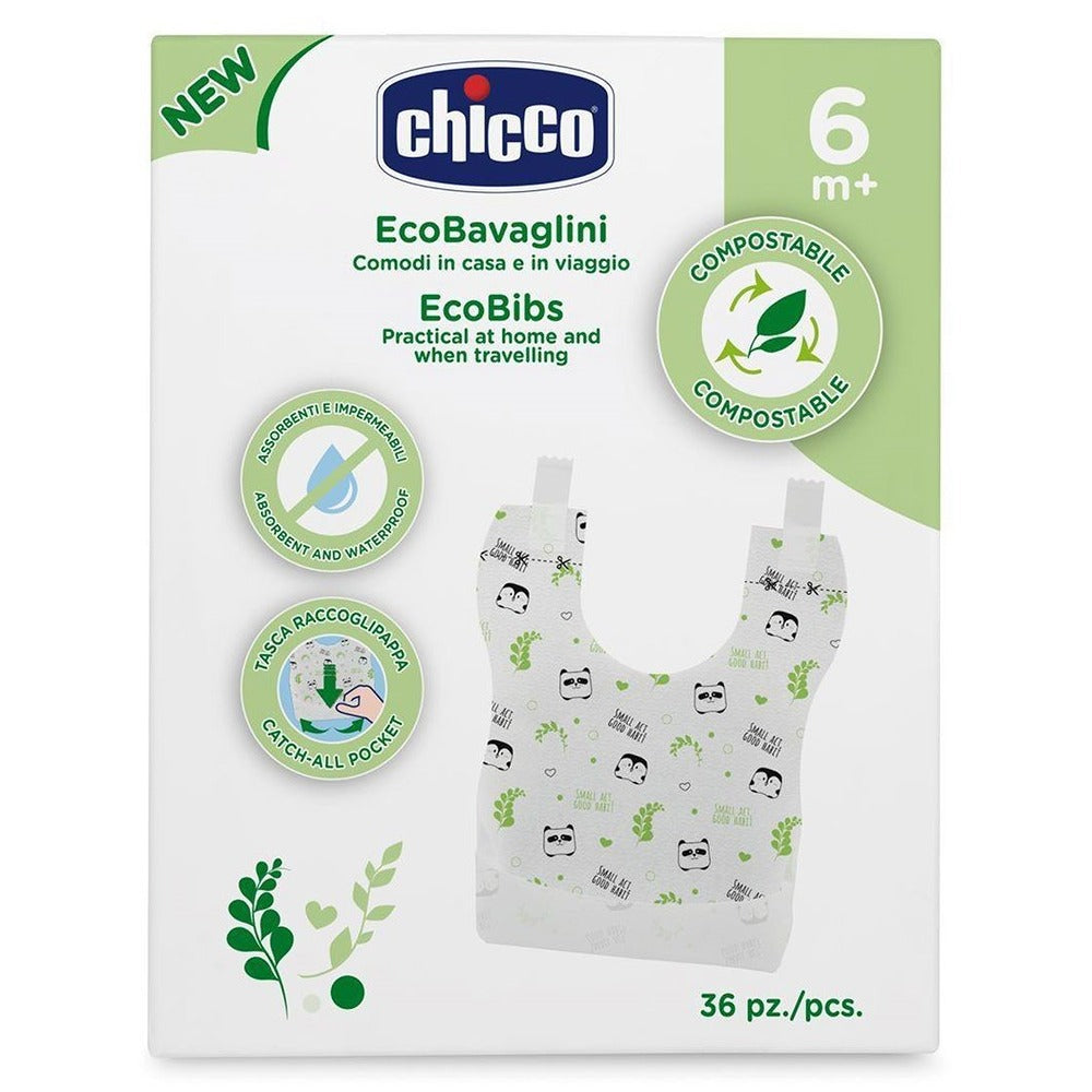 Chicco Bavaglini Monouso Compostabili 36 Pezzi 0+ Mesi