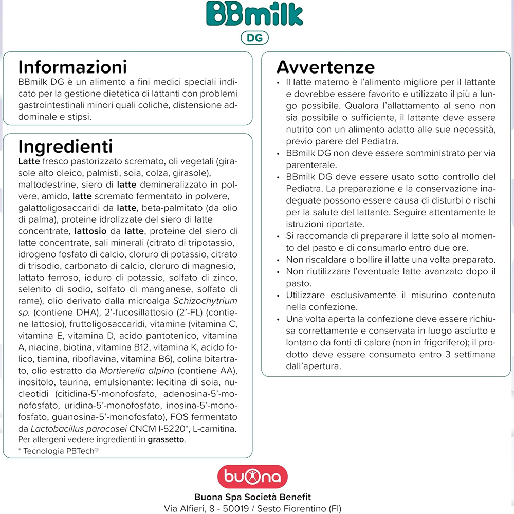 BBmilk DG Polvere 400 gr