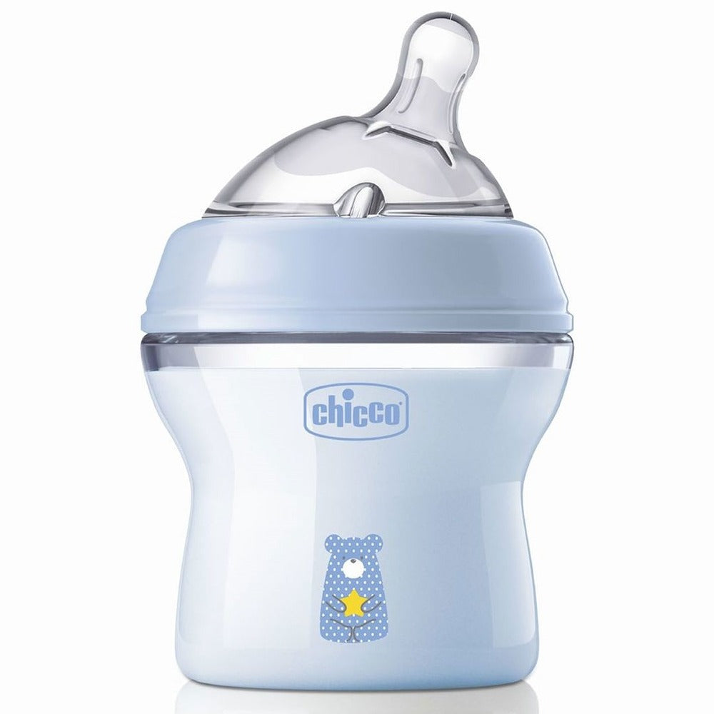 Chicco Biberon Natural Feeling Flusso Lento 150 ml Azzurro 0+ Mesi