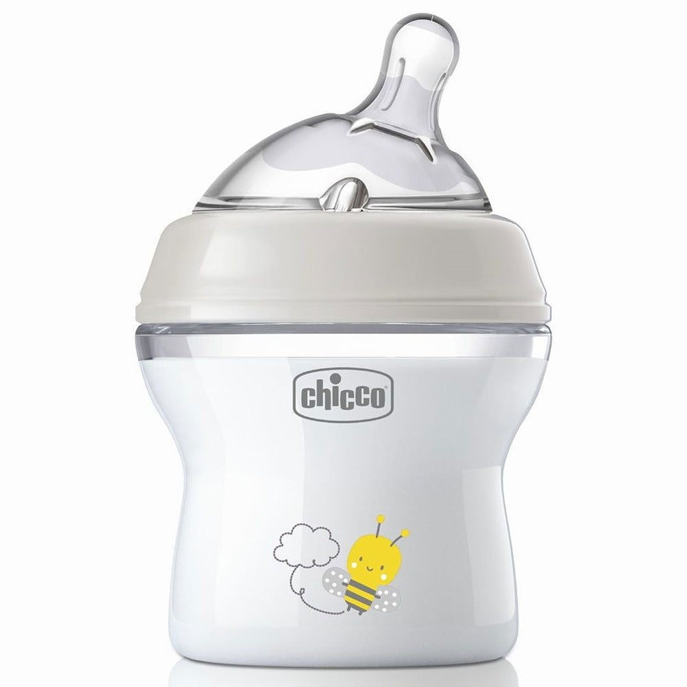 Chicco Biberon Natural Feeling Flusso Lento 150 ml Grigio 0+ Mesi
