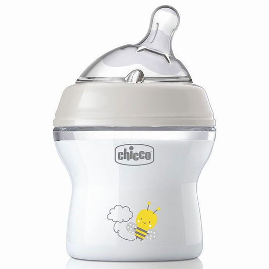 Chicco Biberon Natural Feeling Flusso Lento 150 ml Grigio 0+ Mesi