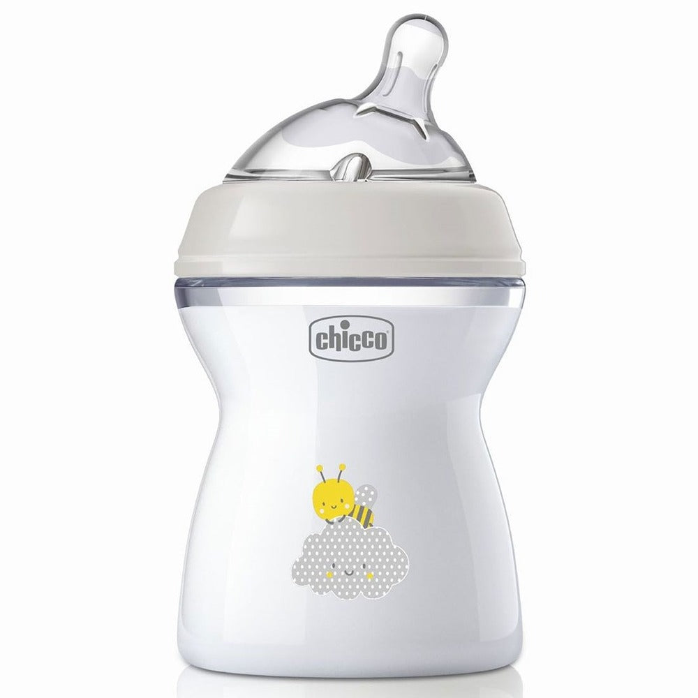 Chicco Biberon Natural Feeling Flusso Medio 250 ml Grigio 2+ Mesi