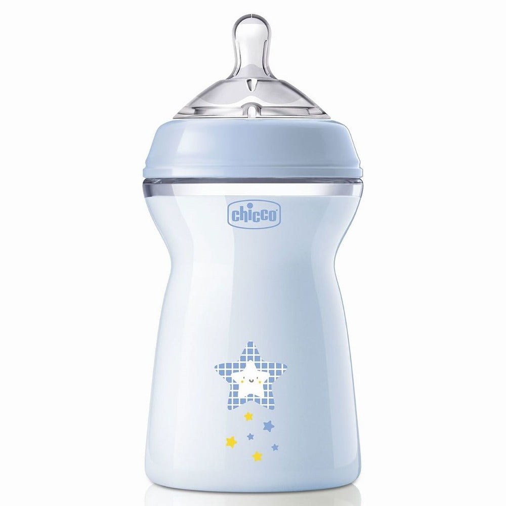 Chicco Biberon Natural Feeling Flusso Veloce 330 ml Azzurro 6+ Mesi