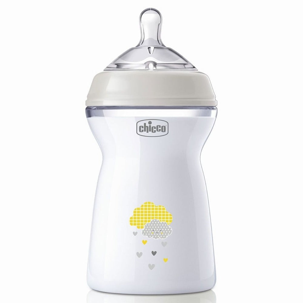 Chicco Biberon Natural Feeling Flusso Veloce 330 ml Grigio 6+ Mesi