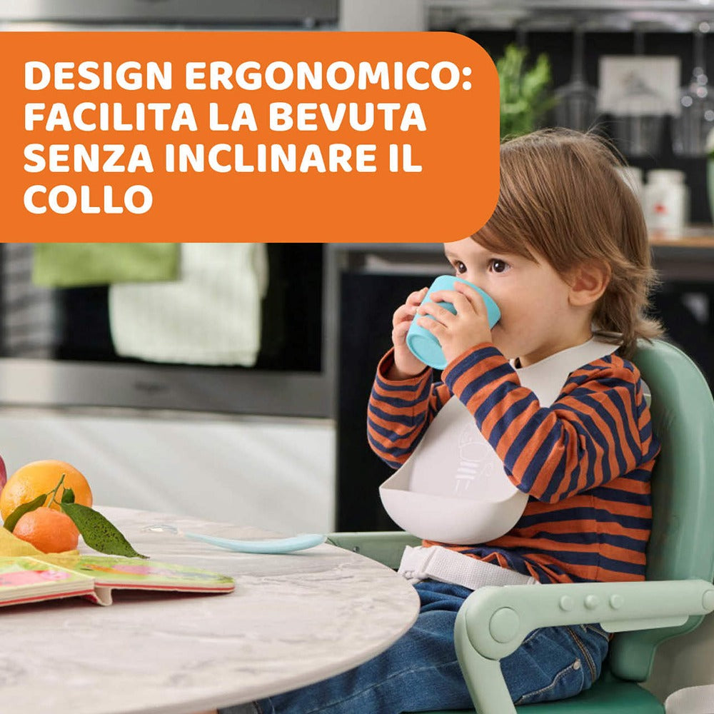 Chicco Easy Mug Bicchiere In Silicone Azzurro 6+ Mesi