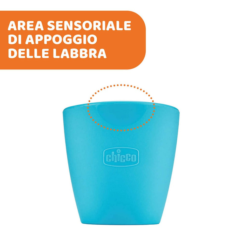 Chicco Easy Mug Bicchiere In Silicone Rosa 6+ Mesi