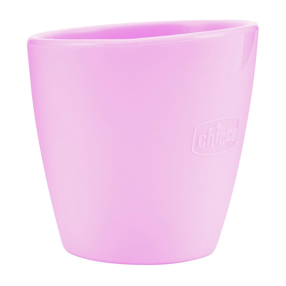 Chicco Easy Mug Bicchiere In Silicone Rosa 6+ Mesi