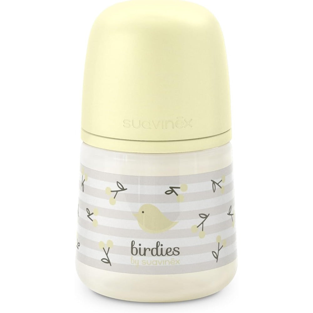 Suavinex Biberon Birdies Tettarella In Silicone Sx Pro Flusso Lento Neutro 150 ml 0+ Mesi