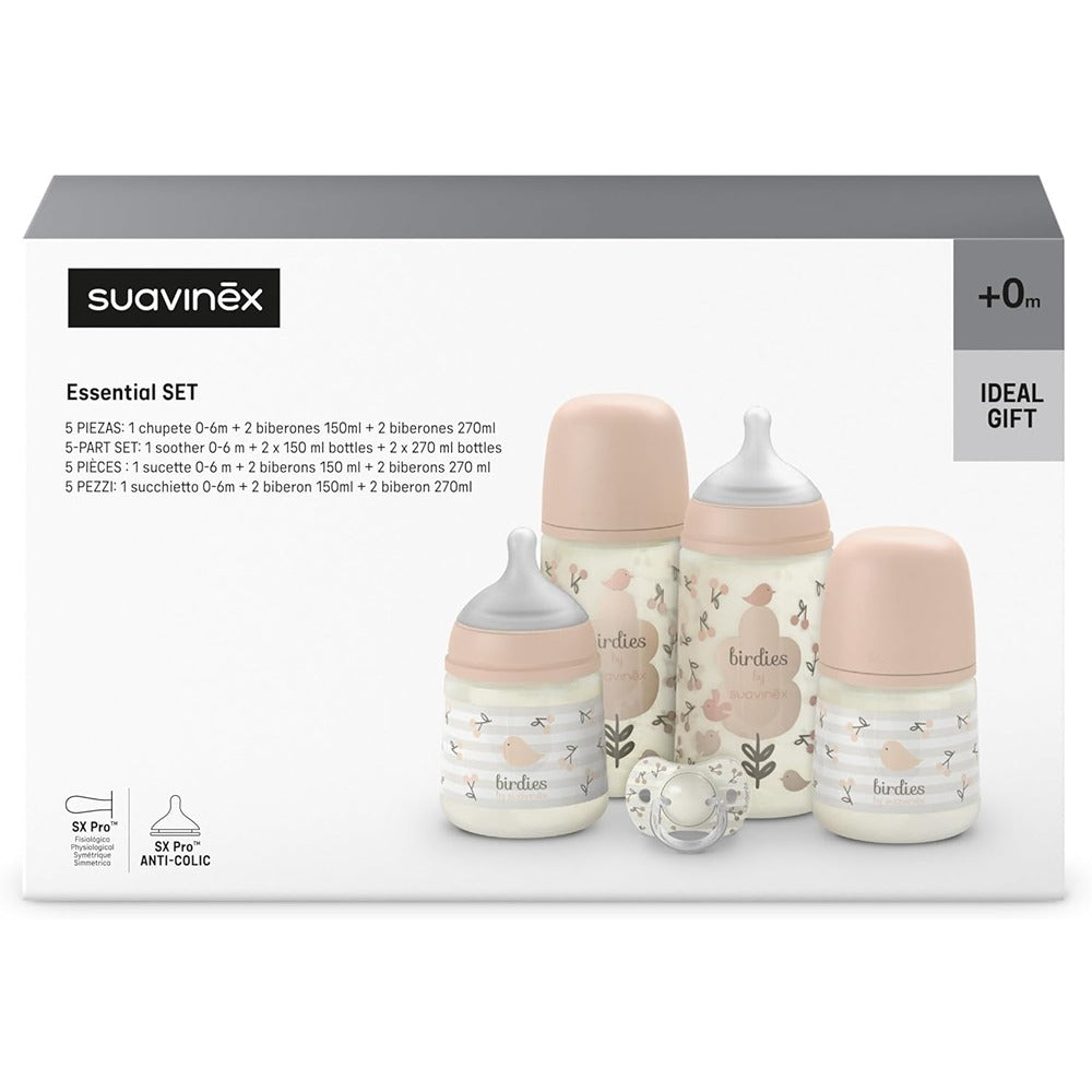 Suavinex Birdies Set Regalo Essential Rosa 0-6 Mesi