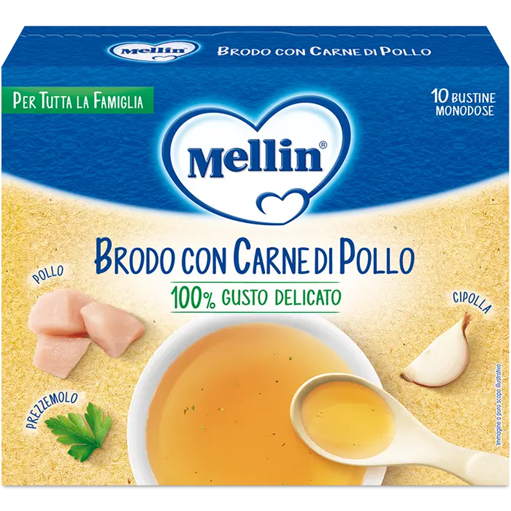 Mellin Brodo Con Carne Di Pollo 80 gr