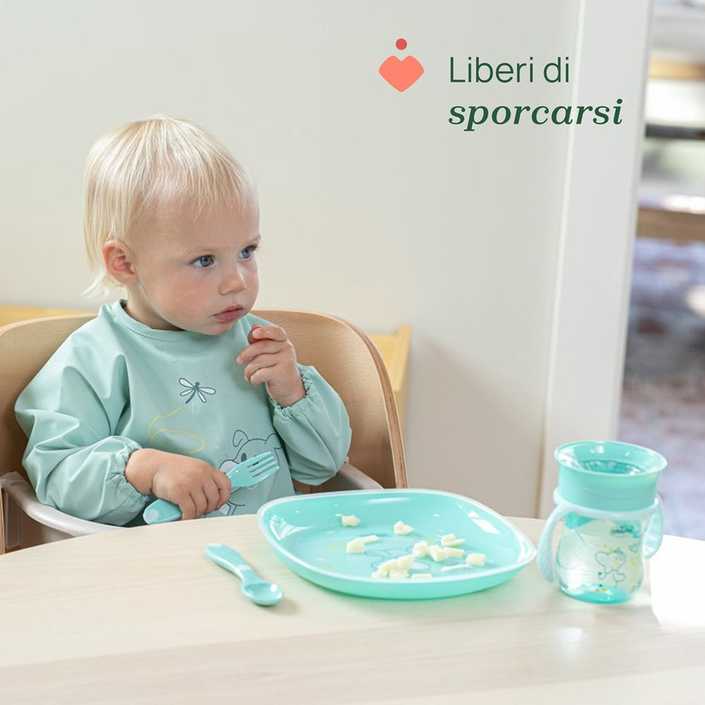 Chicco Bavaglino Con Maniche Azzurro 6+ Mesi
