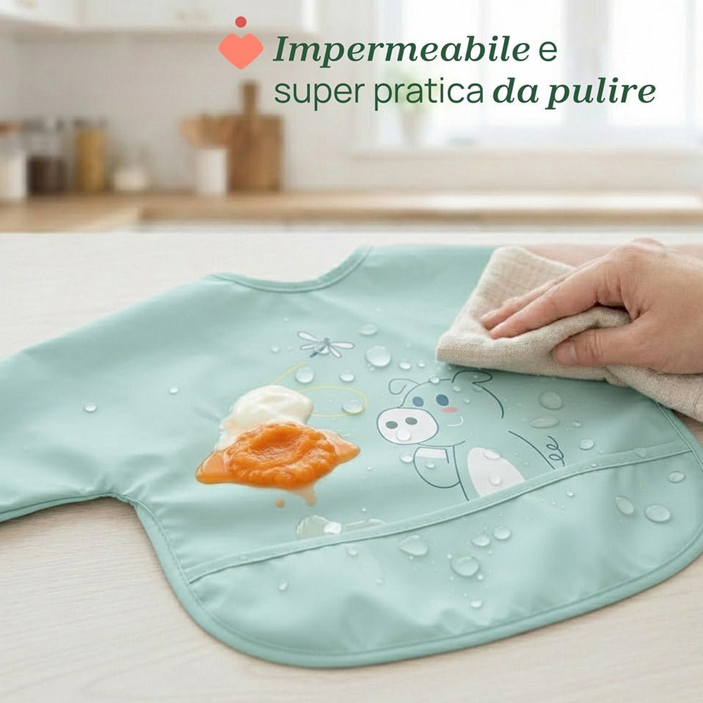 Chicco Bavaglino Con Maniche Azzurro 6+ Mesi