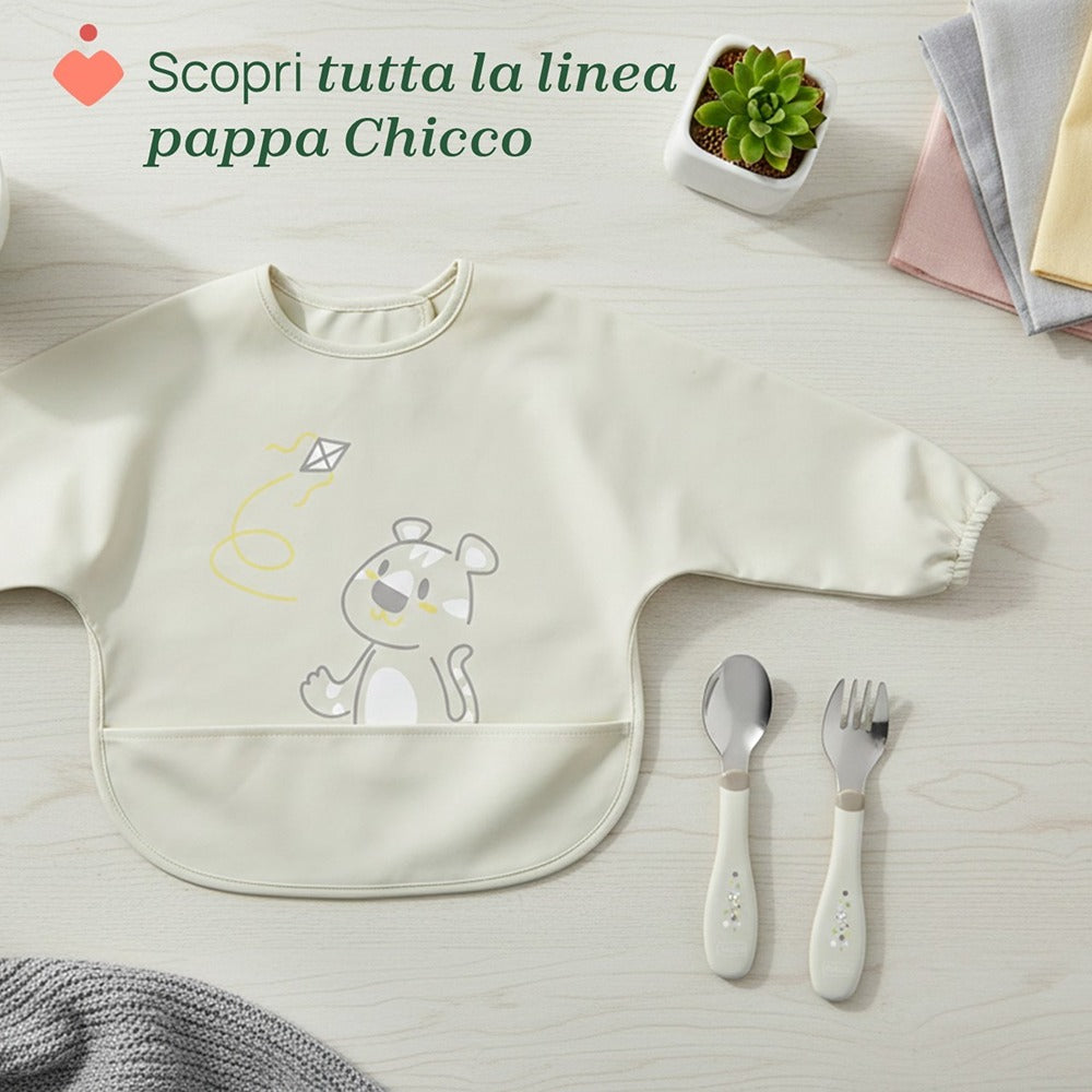 Chicco Bavaglino Con Maniche Azzurro 6+ Mesi