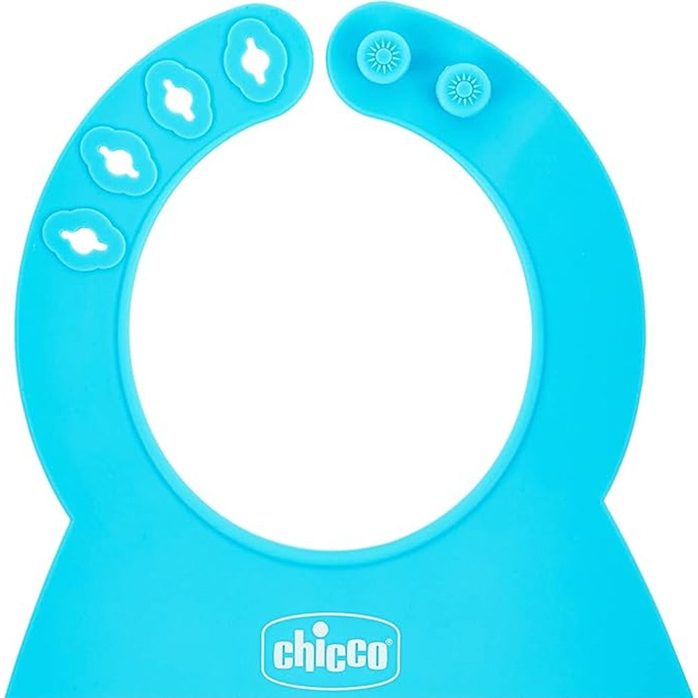 Chicco Bavaglino In Silicone Azzurro 6+ Mesi