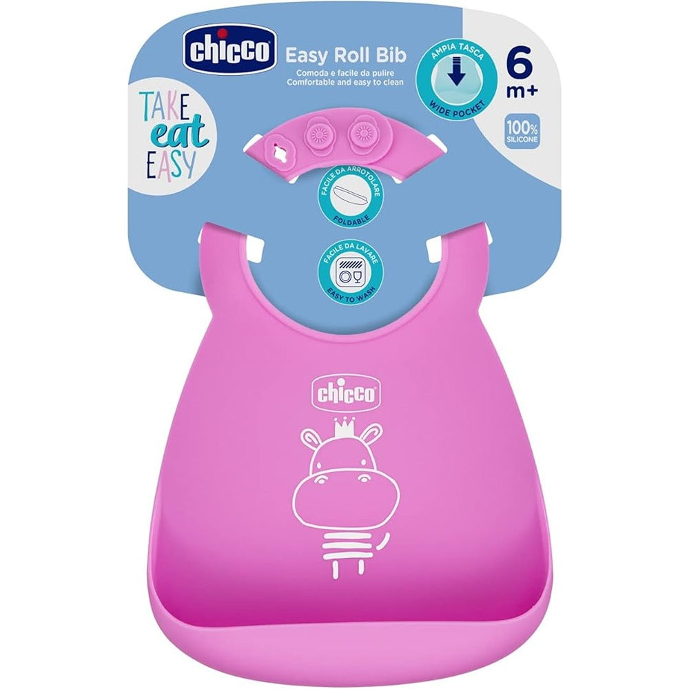 Chicco Bavaglino In Silicone Rosa 6+ Mesi