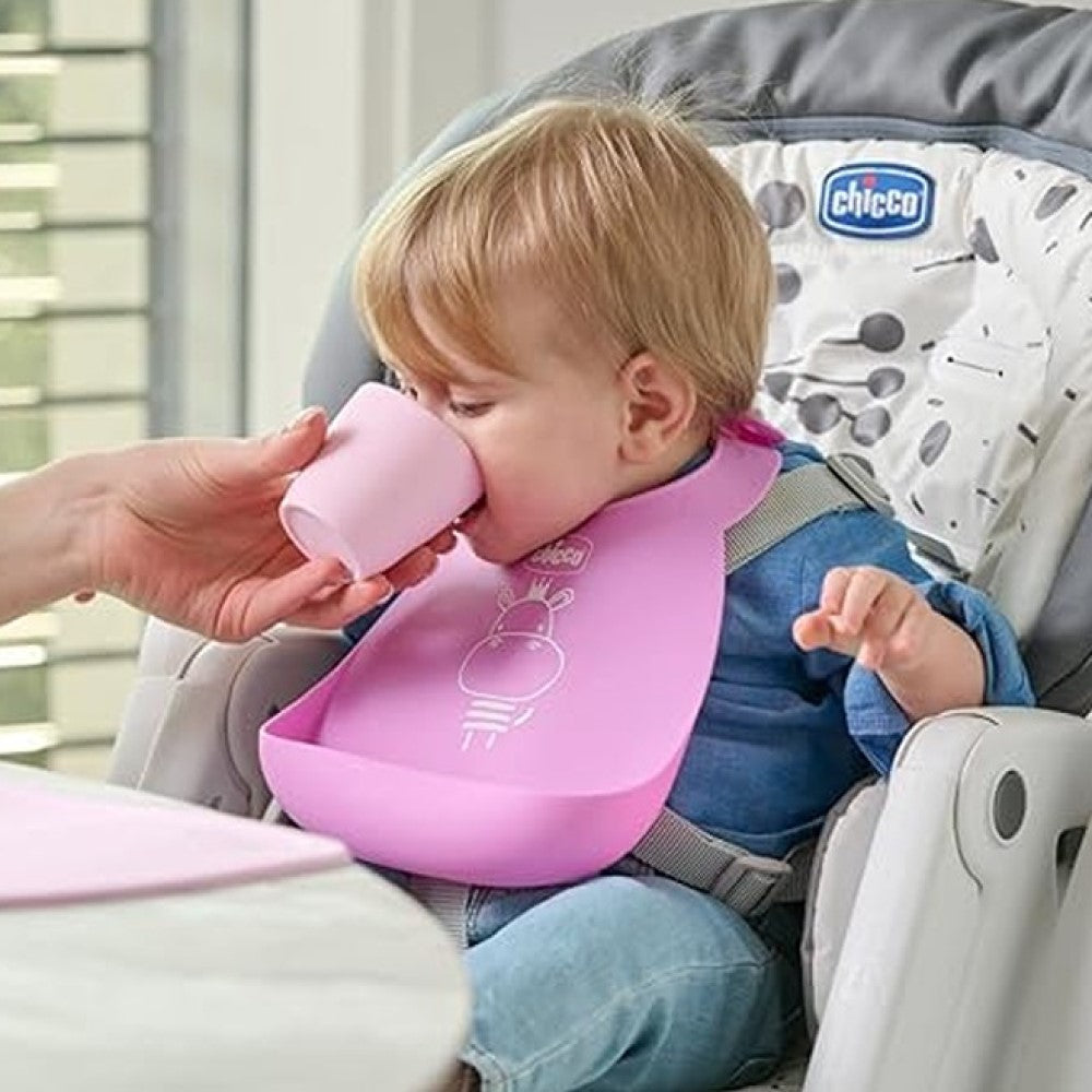 Chicco Bavaglino In Silicone Rosa 6+ Mesi