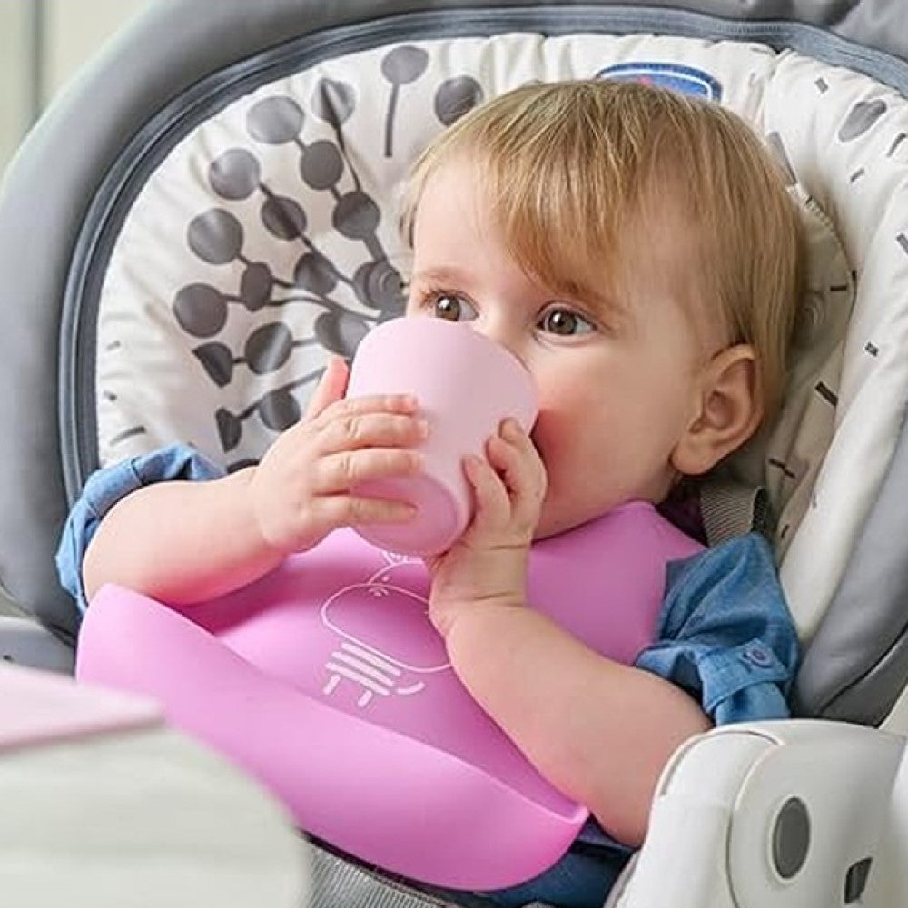 Chicco Bavaglino In Silicone Rosa 6+ Mesi