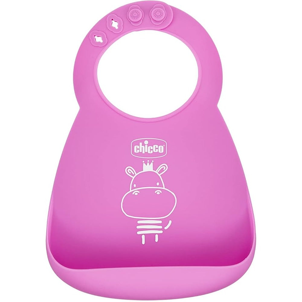 Chicco Bavaglino In Silicone Rosa 6+ Mesi