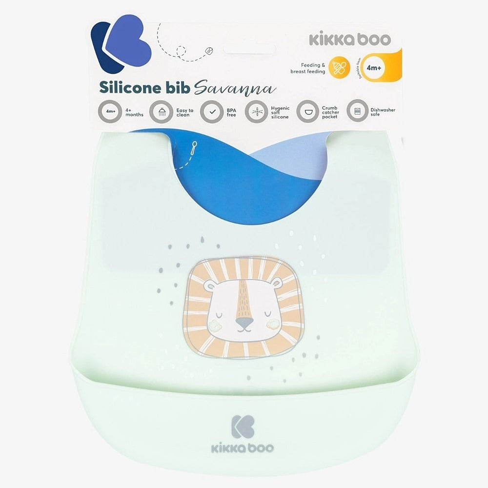 KikkaBoo Bavaglino In Silicone Savanna Mint