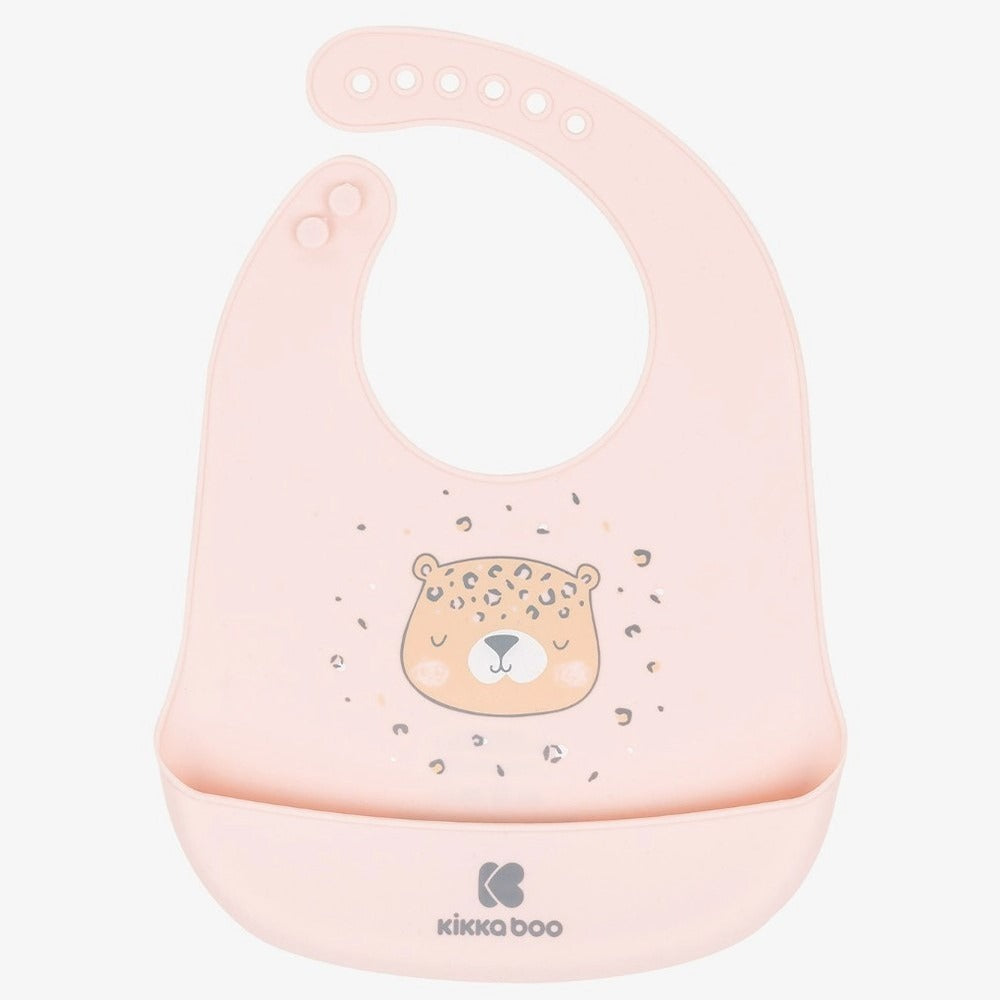 KikkaBoo Bavaglino In Silicone Savanna Rosa