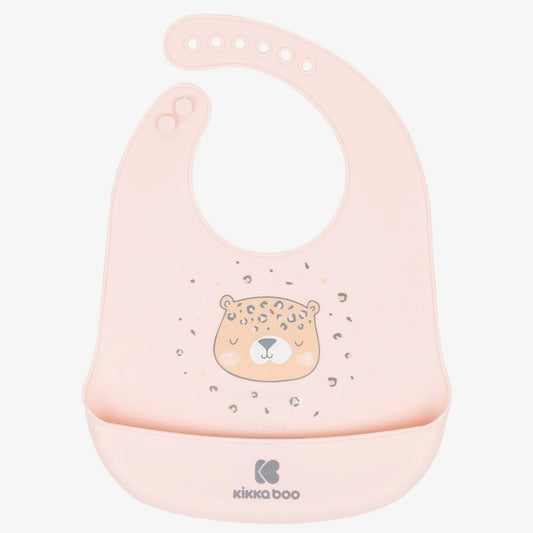 KikkaBoo Bavaglino In Silicone Savanna Rosa
