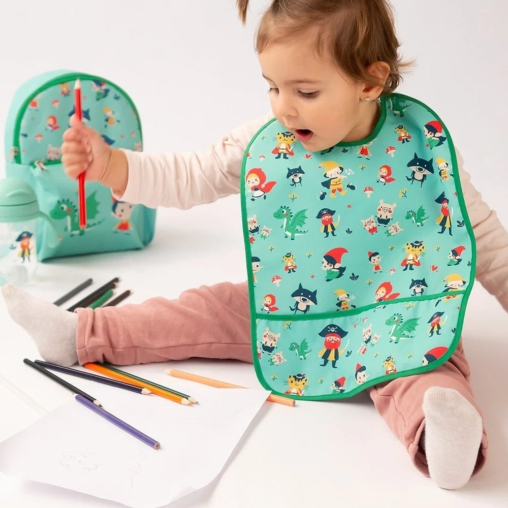 Kiokids Bavaglino Impermeabile Verde