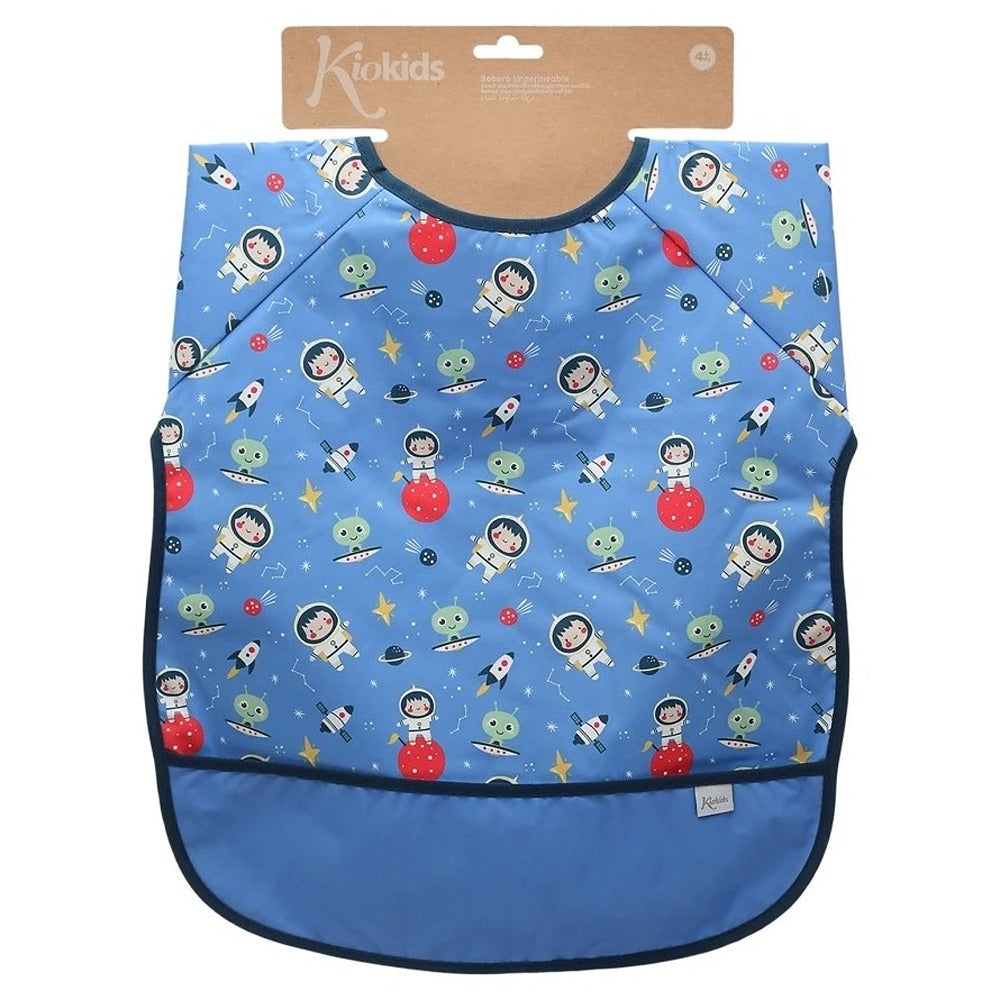 Kiokids Bavaglino Impermeabile Con Maniche Blu