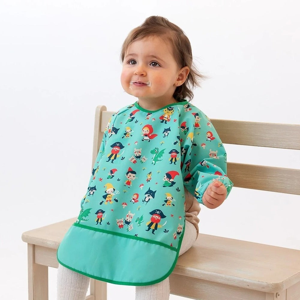 Kiokids Bavaglino Impermeabile Con Maniche Verde