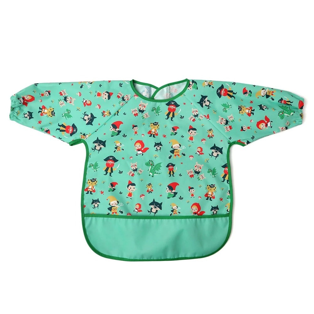 Kiokids Bavaglino Impermeabile Con Maniche Verde