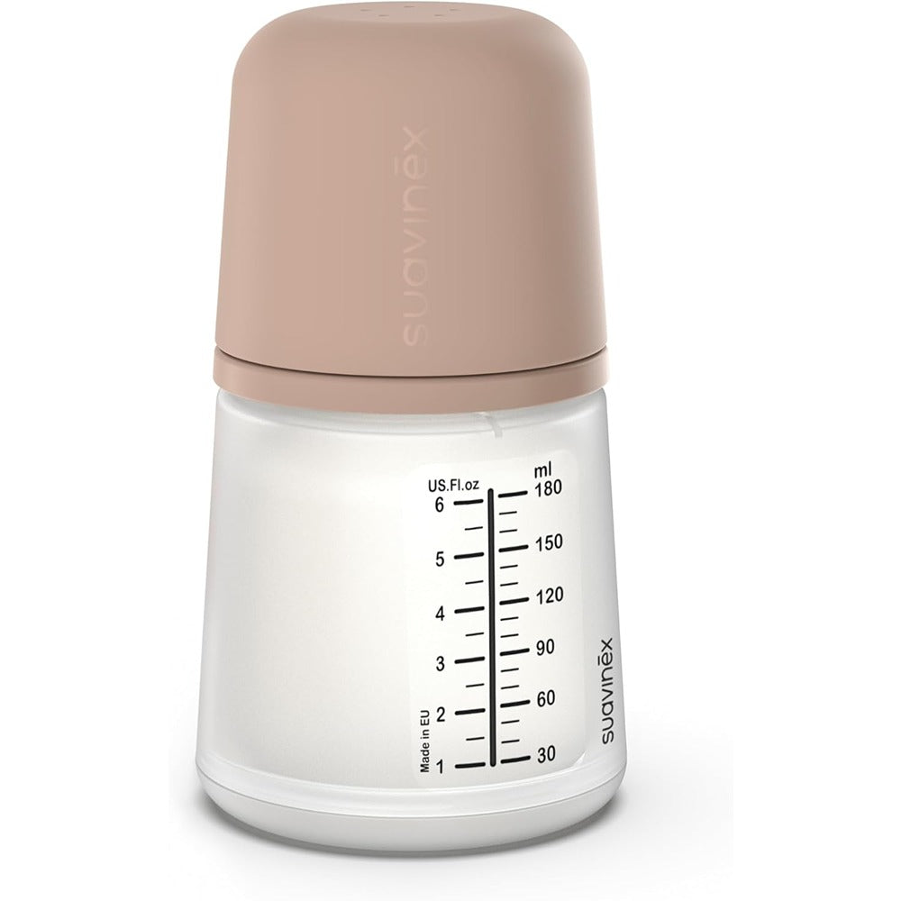 Suavinex Zero.Zero Biberon Anti-Coliche Tettarella In Silicone 180 ml Flusso Lento (S) Medium 0+ Mesi