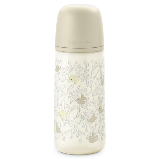 Suavinex Biberon Birdies Tettarella In Silicone Sx Pro Flusso Denso Neutro 360 ml 6+ Mesi