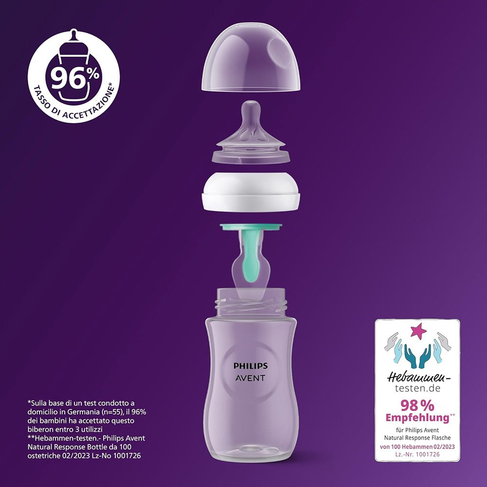 Philips Avent Natural Response Biberon Con Valvola Airfree Elefante 260 ml