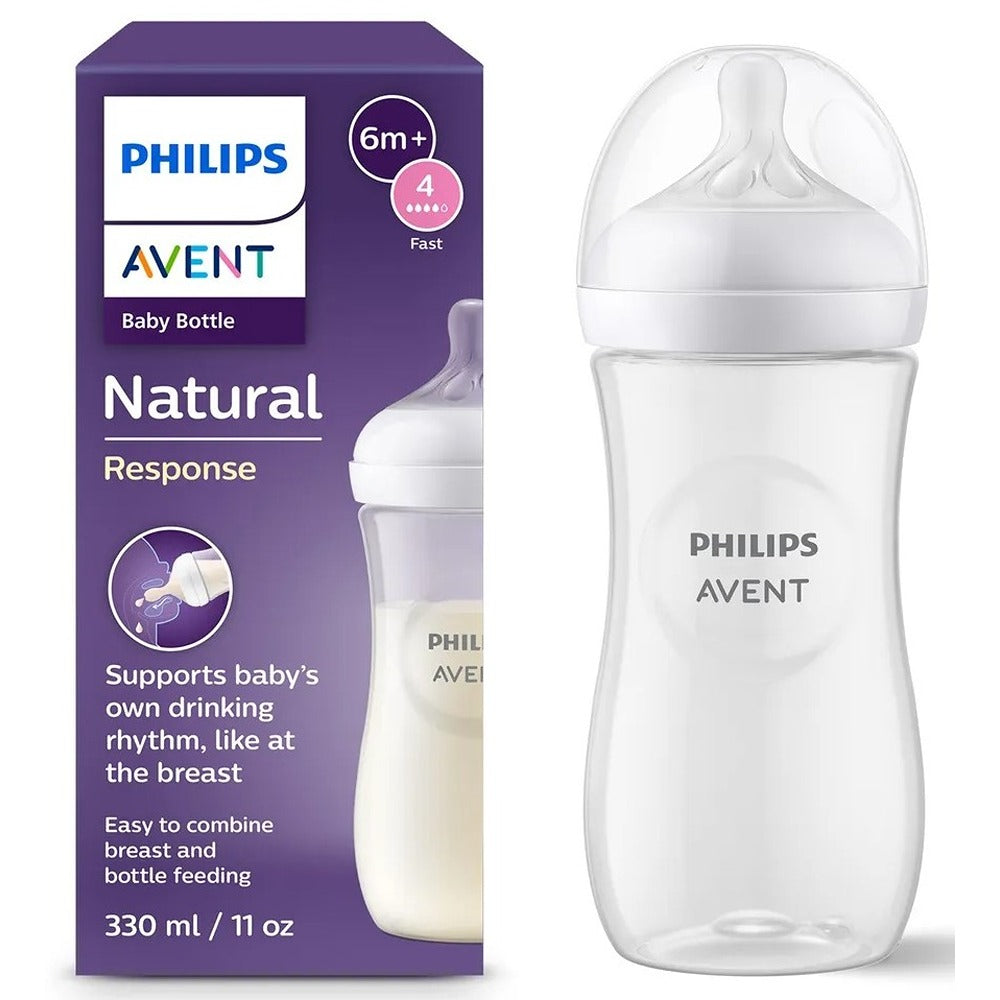 Philips Avent Natural Response Biberon 330ml Tettarella Flusso Veloce 6+ Mesi