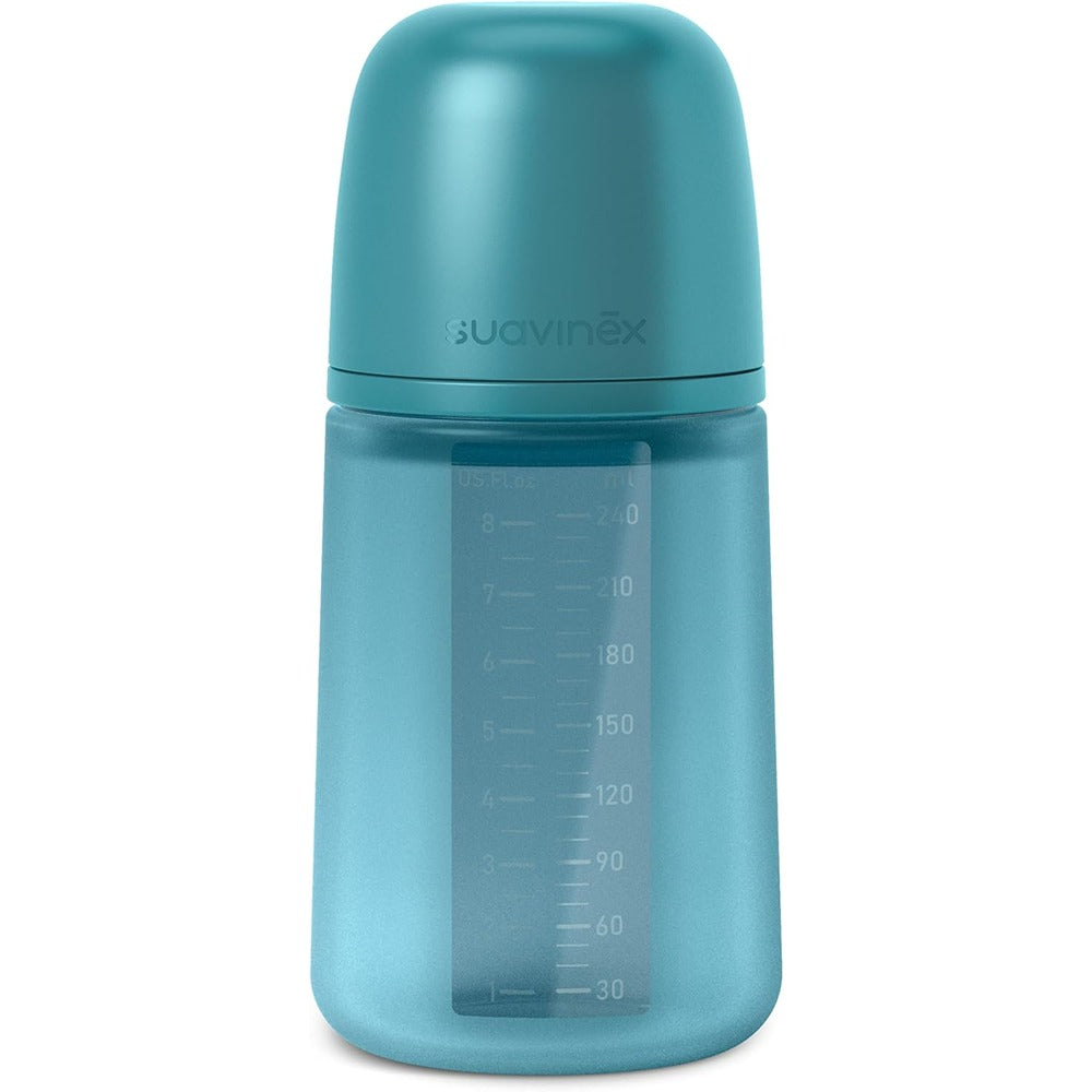Suavinex Color Essence Biberon In silicone 240 ml Blu Oceano 3+ Mesi