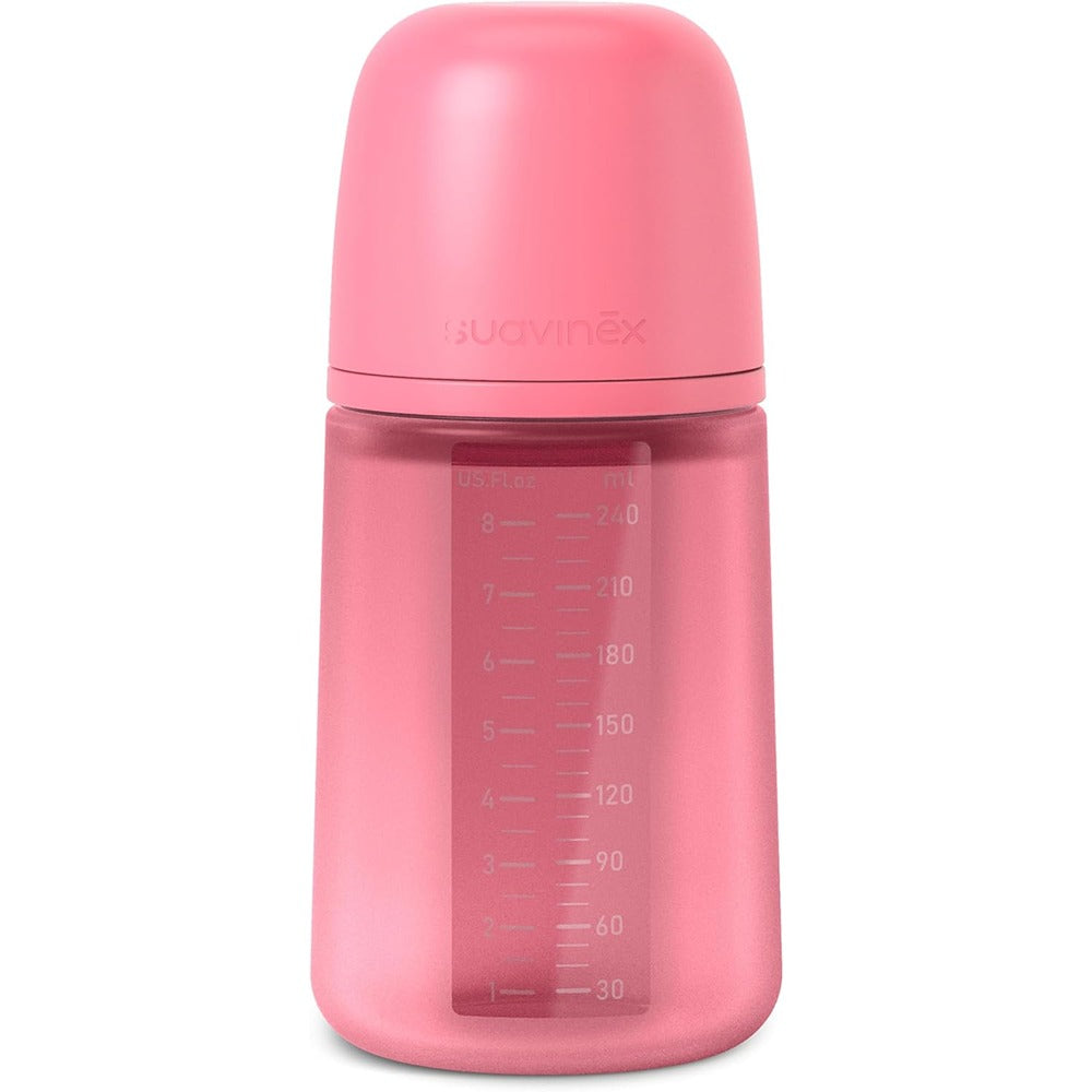 Suavinex Color Essence Biberon In silicone 240 ml Fuscia 3+ Mesi