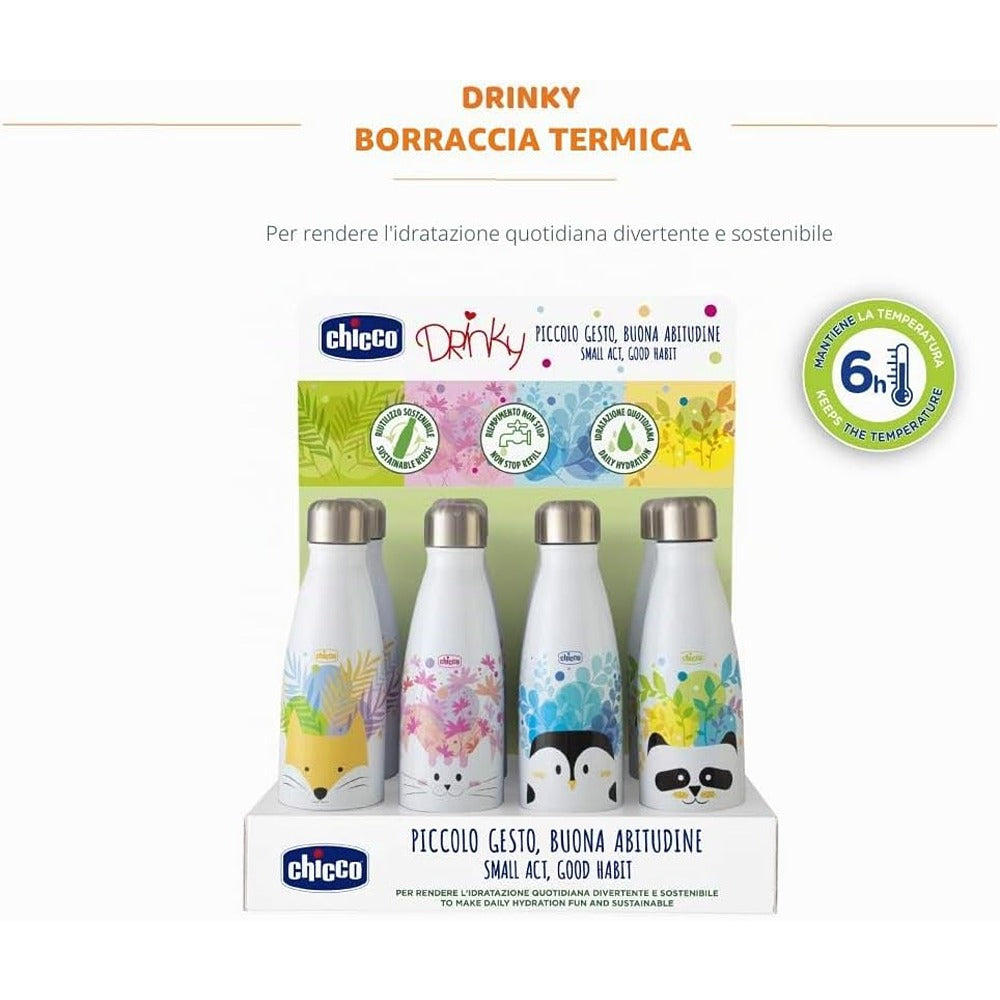 Chicco Drinky Bottiglia Termica 350 ml Fantasie Assortite