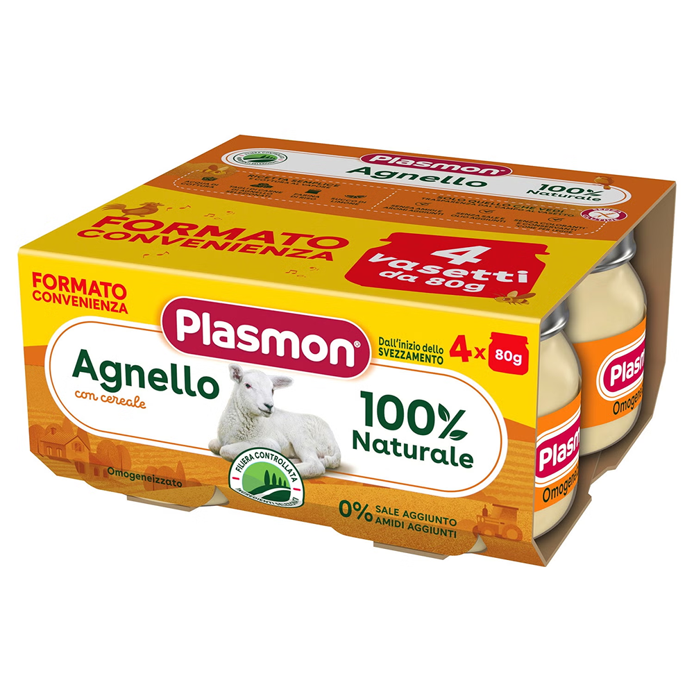Plasmon Omogeneizzato Agnello 4x80 gr