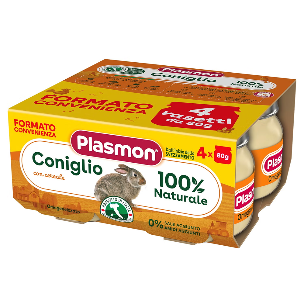 Plasmon Omogeneizzato Coniglio 4x80 gr