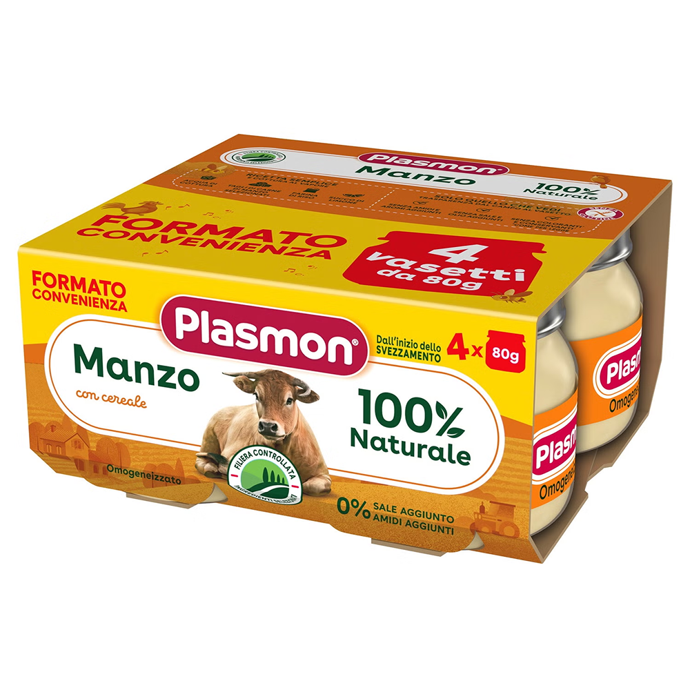 Plasmon Omogeneizzato Manzo 4x80 gr