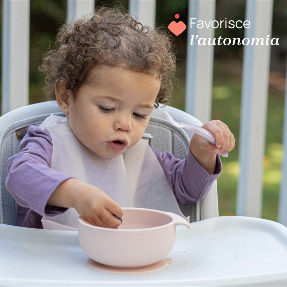 Chicco Easy Bowl Ciotola In Silicone Con Ventosa Azzurro 6+ Mesi