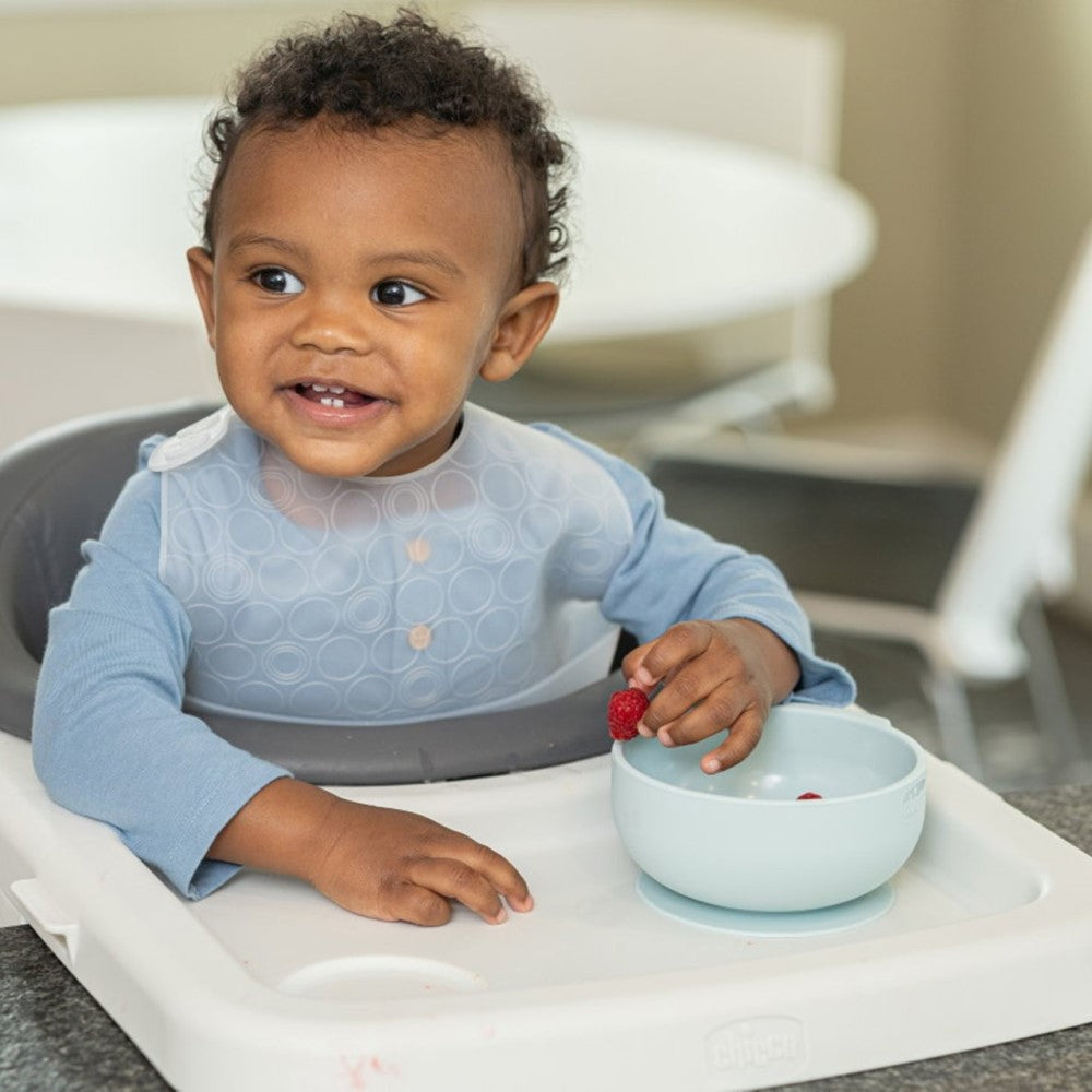 Chicco Easy Bowl Ciotola In Silicone Con Ventosa Azzurro 6+ Mesi