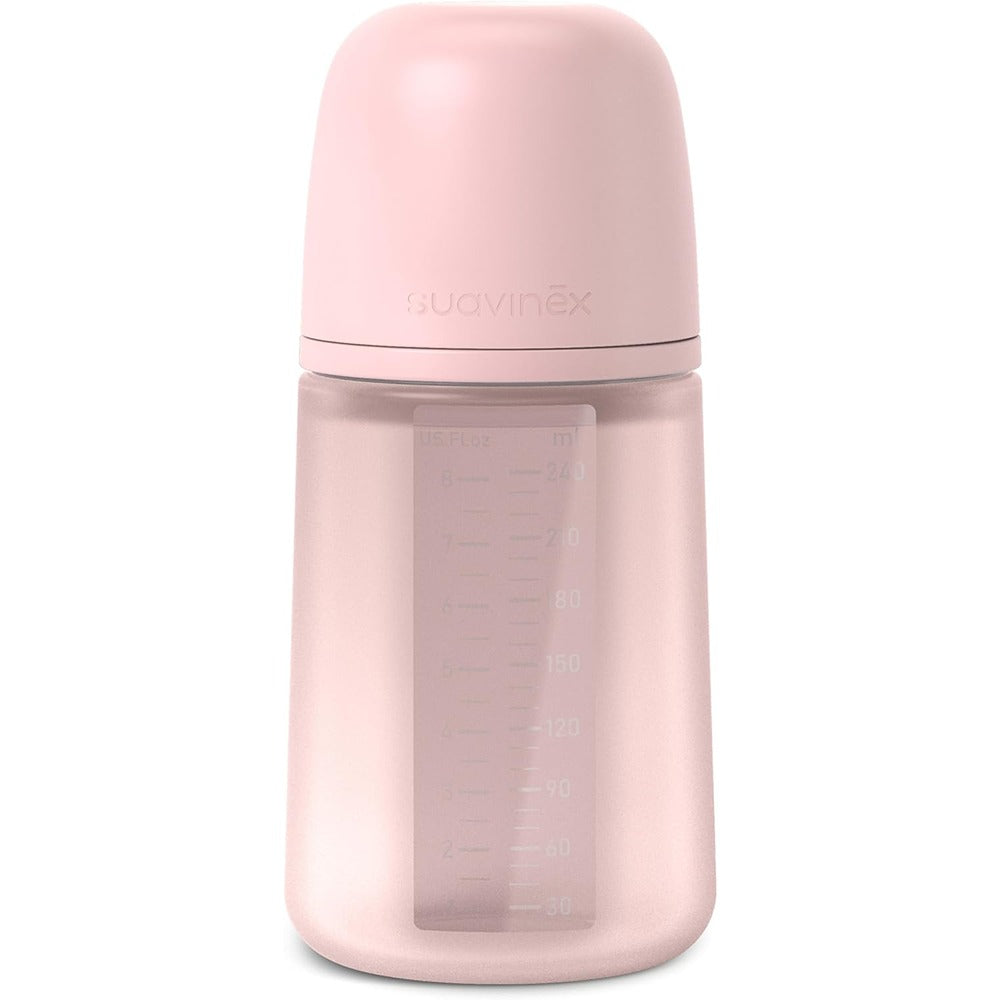Suavinex Color Essence Biberon In silicone 240 ml Acqua Di Rosa 3+ Mesi