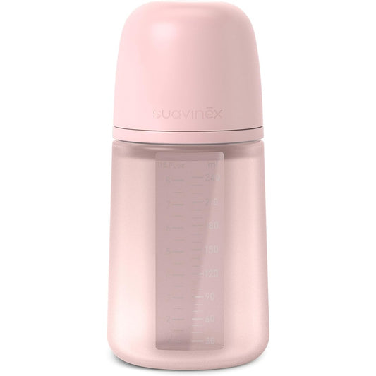 Suavinex Color Essence Biberon In silicone 240 ml Acqua Di Rosa 3+ Mesi