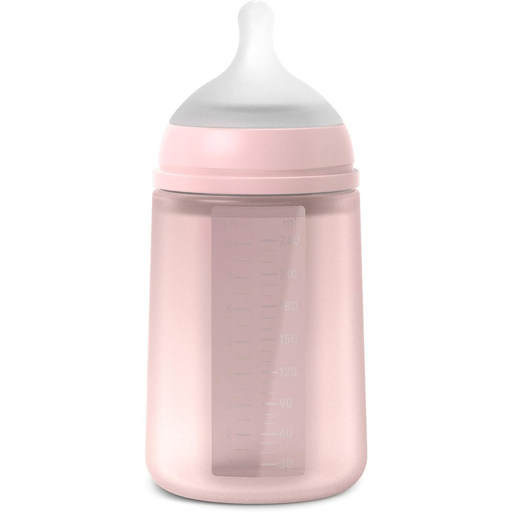 Suavinex Color Essence Biberon In silicone 240 ml Acqua Di Rosa 3+ Mesi