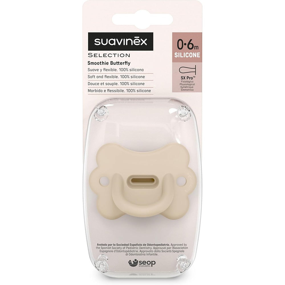 Suavinex Coulour Essence Butterfly Succhietti In Silicone Tettarella Simmetrica Sx Pro 0-6 mesi