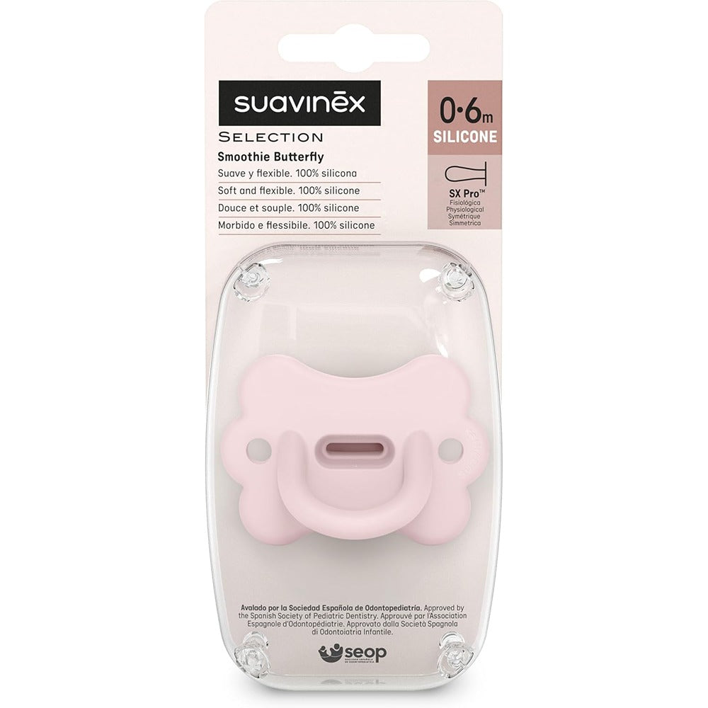 Suavinex Coulour Essence Butterfly Succhietti In Silicone Tettarella Simmetrica Sx Pro 0-6 mesi