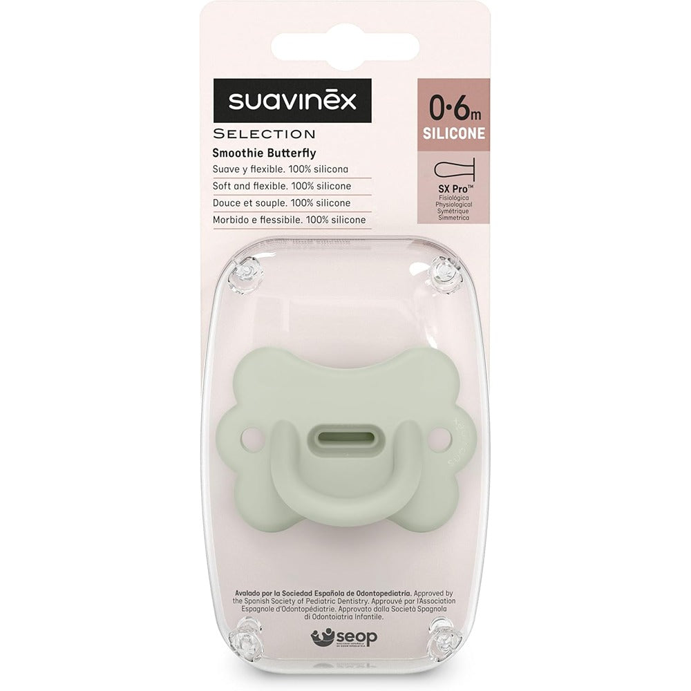 Suavinex Coulour Essence Butterfly Succhietti In Silicone Tettarella Simmetrica Sx Pro 0-6 mesi