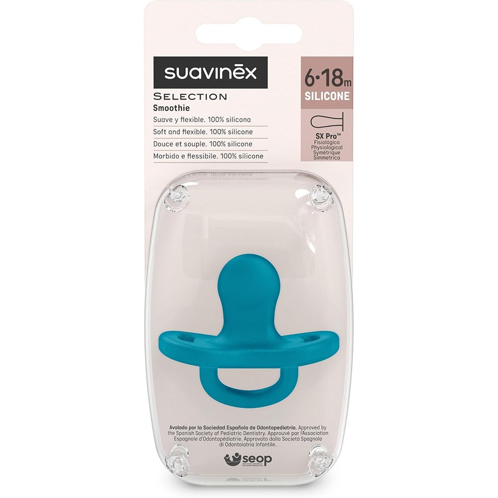 Suavinex Colour Essence Succhietto In Silicone Tettarella Fisiologica Sx Pro 6-18 Mesi